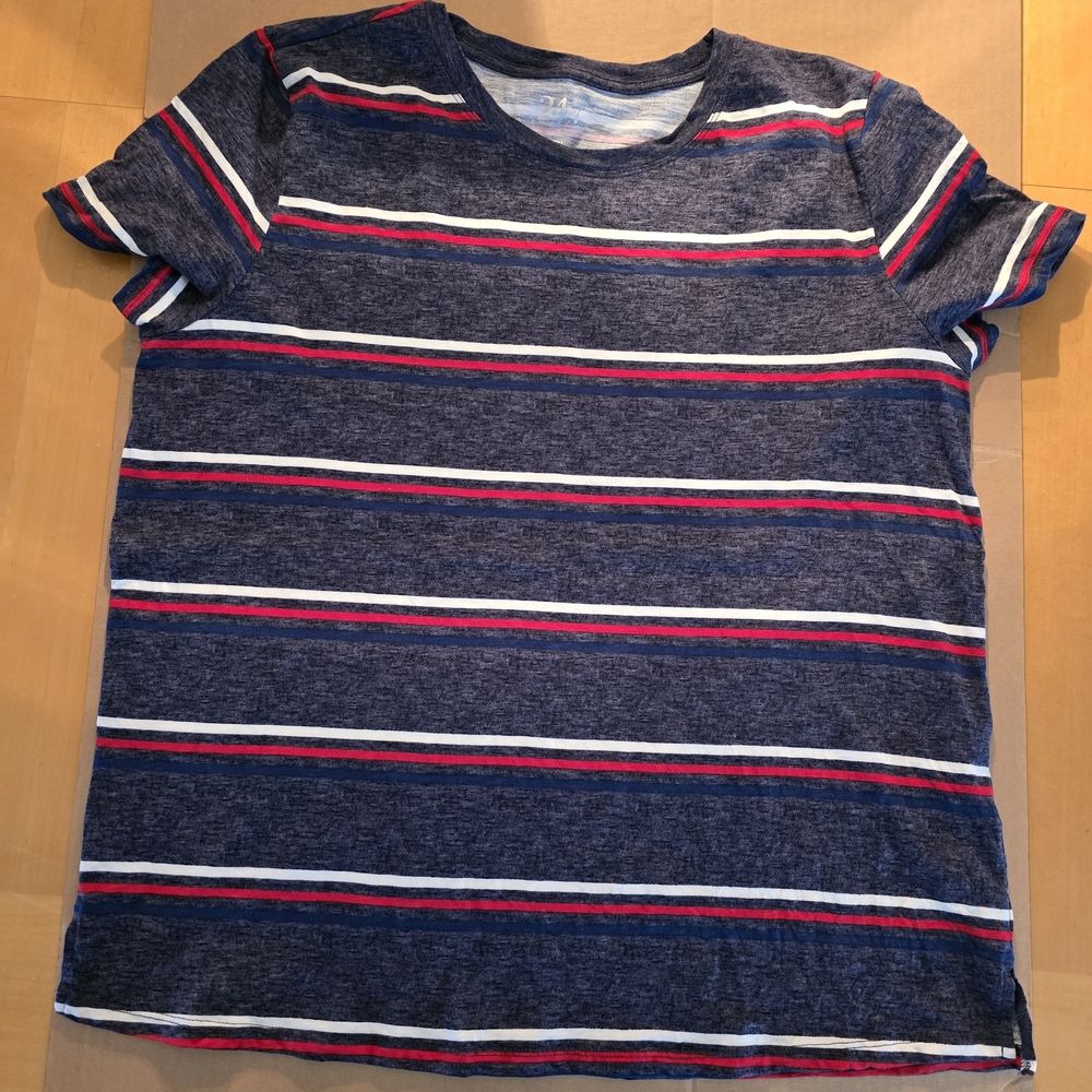 Striped Women's T-Shirt - Blue, Red, White
